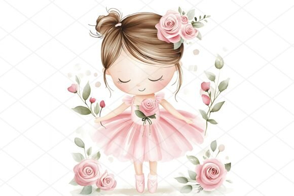 17 Watercolor Ballerina Clipart JPGs for Your Projects