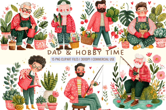Bring Heartfelt Moments to Your Projects with Dad & Hobby Time Clipart