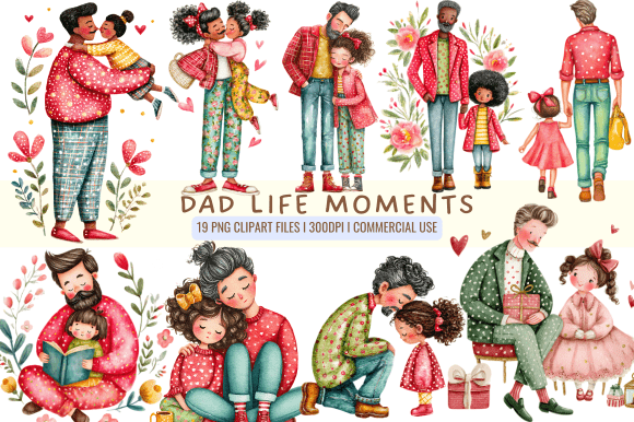 Crafting Emotional Design with Dad Life Moments Clipart