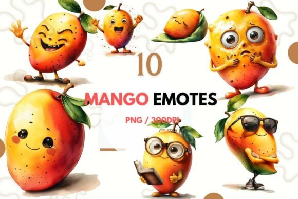 Cute Mango Emote PNG Clipart: A Tropical Boost for Your Content