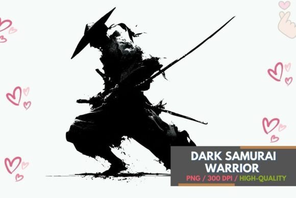 Dark Samurai Warrior Silhouette PNG Art: A Designer's Guide