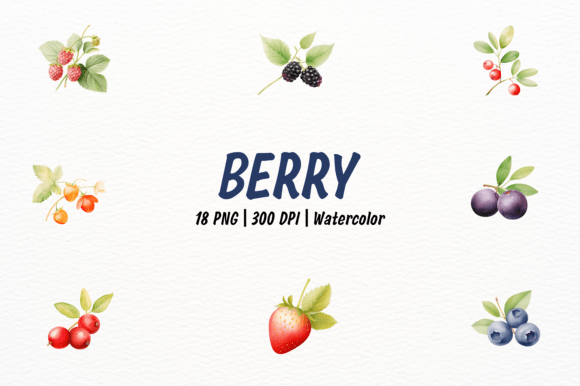 Elevate Your Designs with Watercolor Berry Clipart