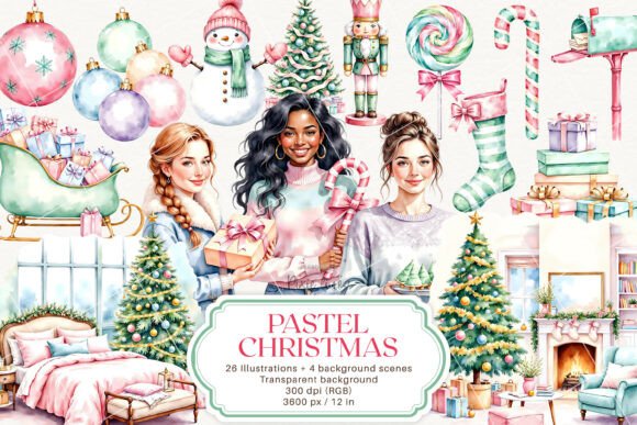 Embrace Soft Festive Magic: Pink Pastel Christmas & Pink New Year