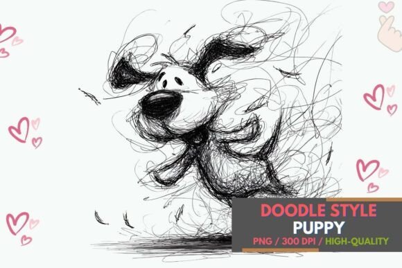Happy Running Dog Sketch PNG: A Playful Asset for Creative Projects