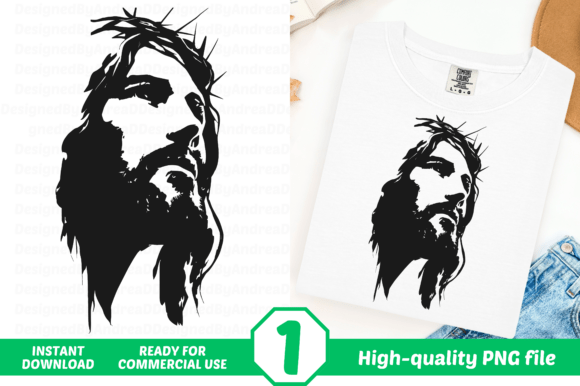 Jesus Face, Religious: A Sublimation Design for Meaningful Projects