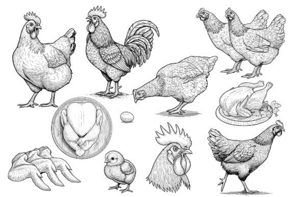 Poultry Illustration Pack Engraving: A Designer's Field Guide