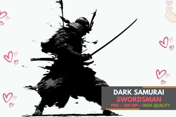 Unleash Bold Tradition with the Stealth Samurai Katana Silhouette PNG
